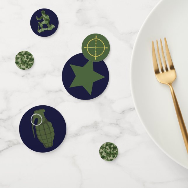 Army Military Birthday Party Confetti (Group)