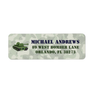 Army Military Camo Return Address