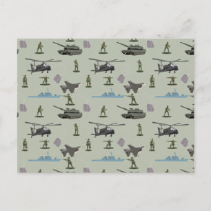 Army Military Camouflage Green Camo Holiday Postcard