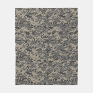 Army military camouflage khaki green fleece blanket