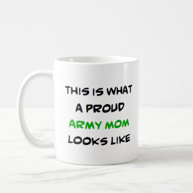 army mom coffee mug (Left)