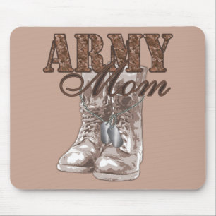 Army Mom Combat Boots N Dog Tags 1 Mouse Pad