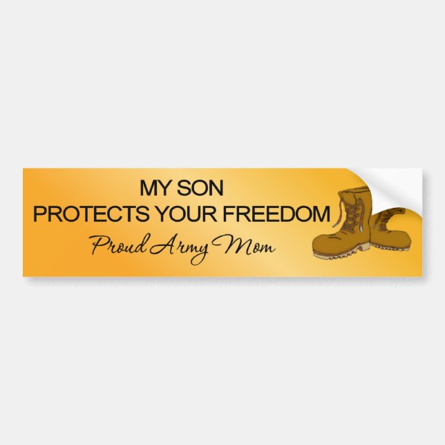 (Army) My Son Protects Your Freedom Bumper Sticker (Front)