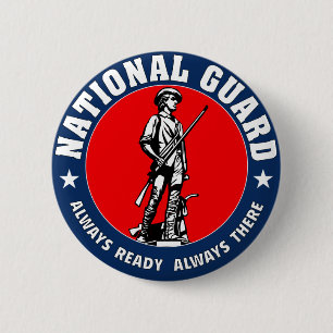 Army National Guard Military Logo 2 Inch Round Button