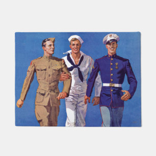 Army, Navy & Marines Doormat