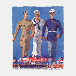 Army, Navy & Marines Fleece Blanket