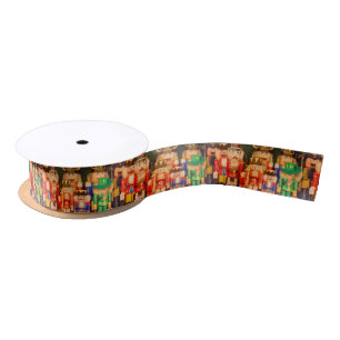 Army of Christmas Nutcrackers Satin Ribbon
