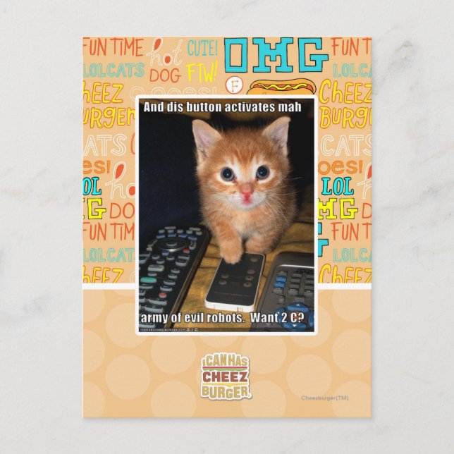 Army of Evil Robots Postcard (Front)