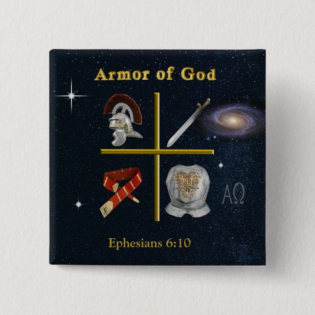Army of God 2 Inch Square Button (Front)