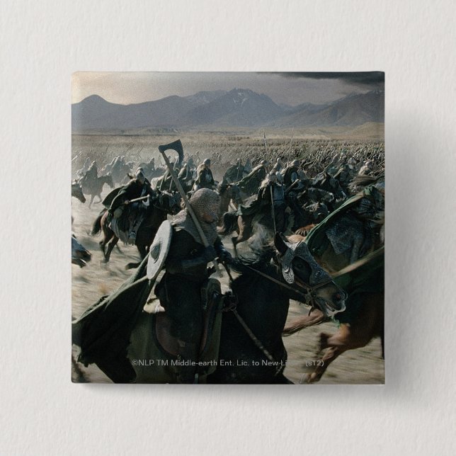 Army of Rohan 2 Inch Square Button (Front)