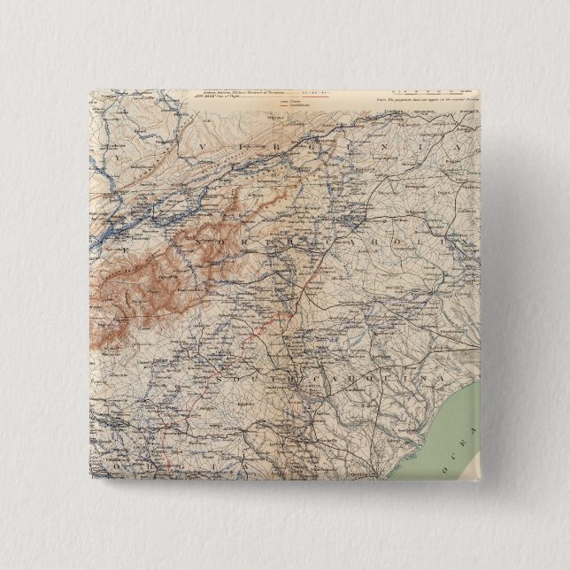Army of the Cumberland campaigns 2 Inch Square Button (Front)