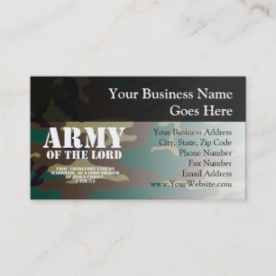 Army of the Lord, Bible Scripture Camo Business Card