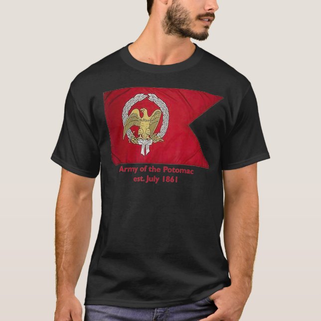 ARMY OF THE POTOMAC 1861 CIVIL WAR FLAG UNION T-Shirt (Front)