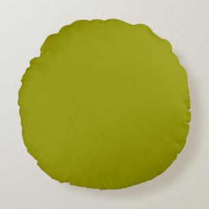 Army Olive Leaf Green solid plain colour Custom Round Pillow