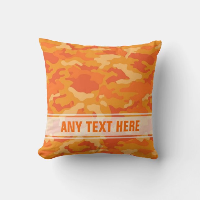 Army Orange Camo Camouflage #3 Pillow Pillows (Front)