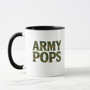 "ARMY POPS" Camouflage Mug Military Dad Grandfat