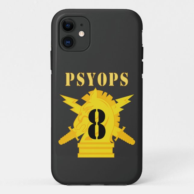 Army - PSYOPS w Branch Insignia - 8th Battalion Case-Mate iPhone Case (Back)