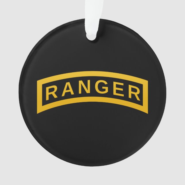 Army RANGER Military Symbol - back PERSONALIZED Ornament (Front)