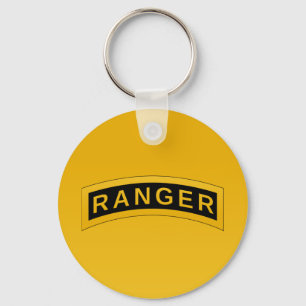 Army RANGER Military Symbol Text Design on yellow Keychain