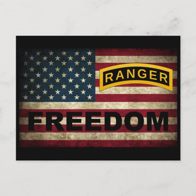 Army Ranger School - American Flag - Freedom Postcard (Front)