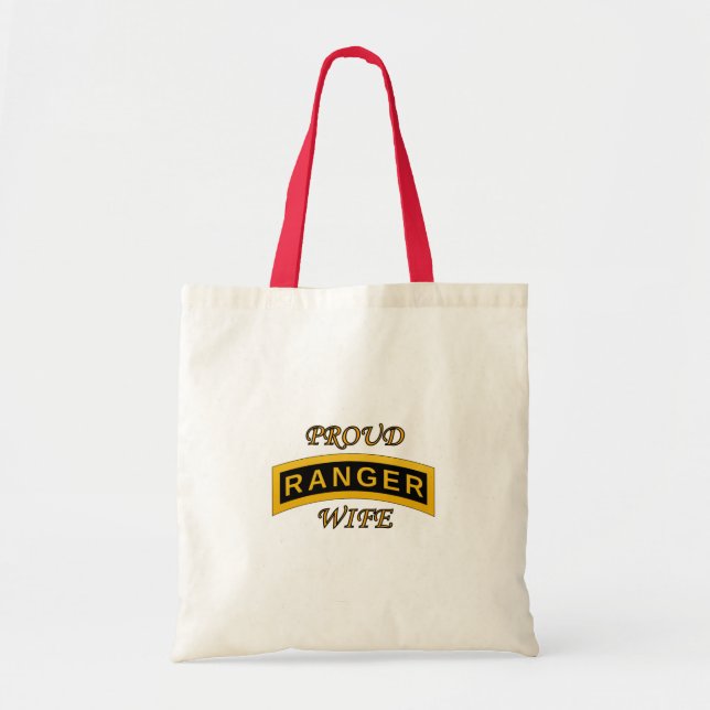 Army Ranger School Tab - Proud Wife - Tote (Front)
