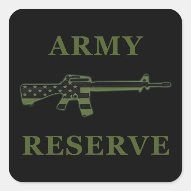 Army Reserve M16 Sticker Black Subdued (Front)