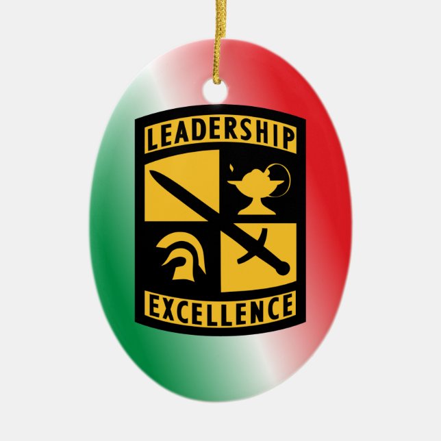 Army ROTC Monogram Christmas Ornament (Front)