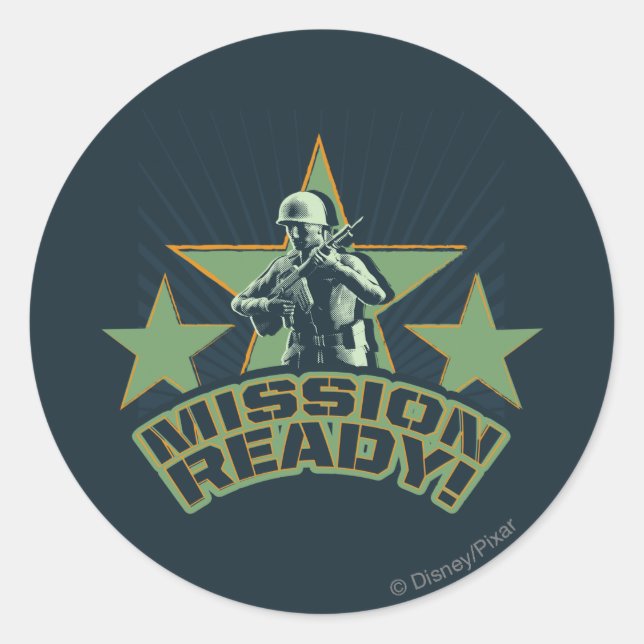 Army Sarge: Mission Ready Classic Round Sticker (Front)
