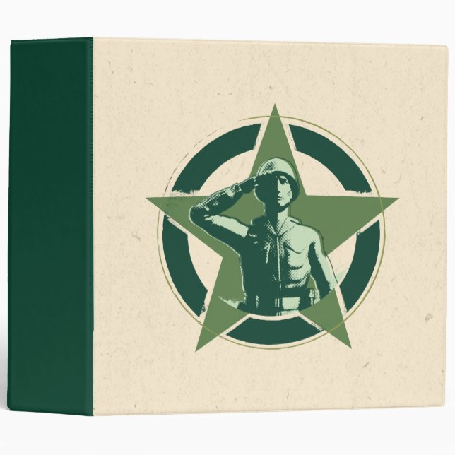 Army Sarge Salutes Binder (Front/Spine)