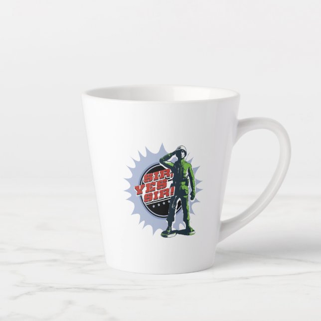 Army Sarge: Sir, Yes Sir! Latte Mug (Right)