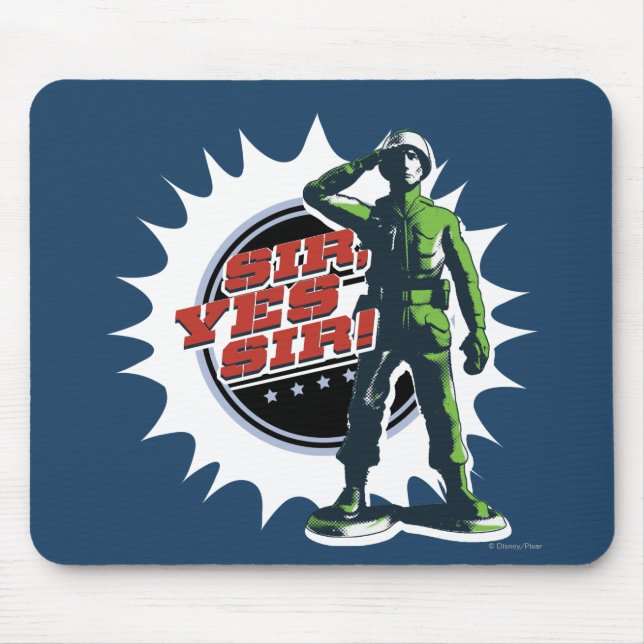 Army Sarge: Sir, Yes Sir! Mouse Pad (Front)