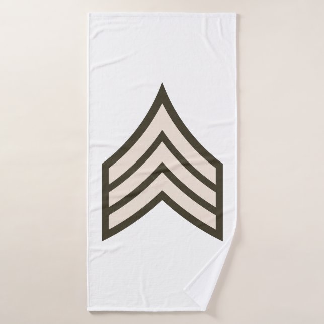 Army Sergeant rank Bath Towel (Bath Towel)
