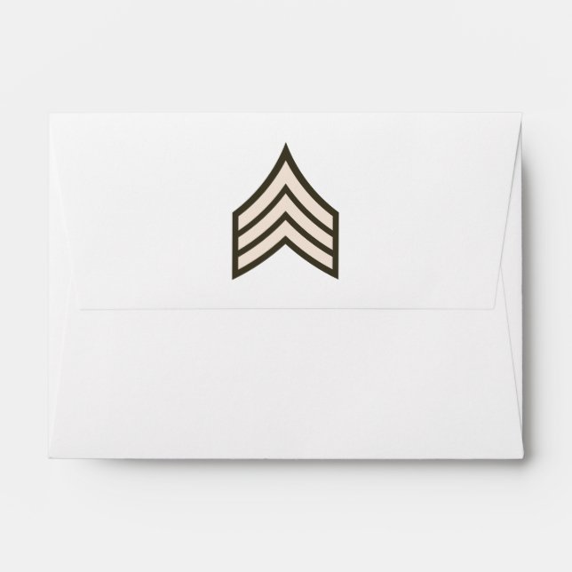 Army Sergeant rank Envelope (Back (Top Flap))