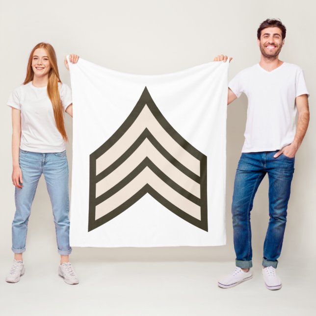 Army Sergeant rank Fleece Blanket (In Situ)
