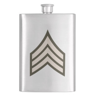 Army Sergeant rank Hip Flask