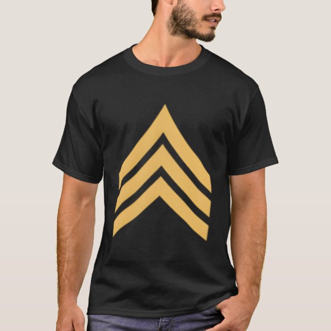 Army Sgt E-5 Sergeant Rank Insignia Ncos Promotion T-Shirt (Front)
