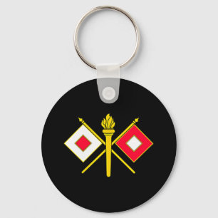 Army Signal Corps Branch Military Veteran Morale  Keychain