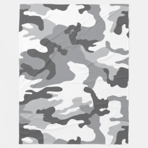 Army Snow Camouflage Fleece Blanket