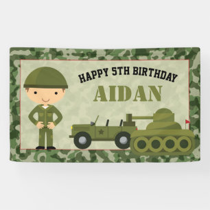 Army / Soldier Banner (Backdrop) Personalized