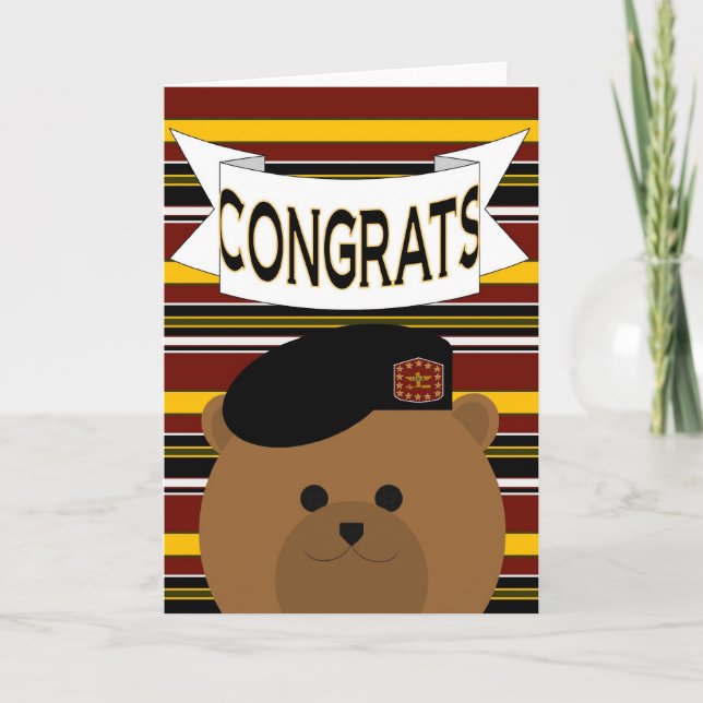 Army Soldier Congrats! Greeting Card (Front)