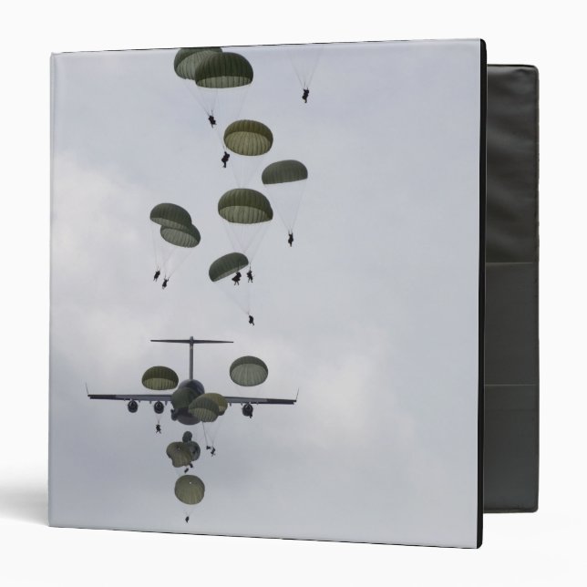 Army Soldiers jump out of a C-17 Globemaster II Binder (Front/Inside)