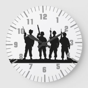 army soldiers large clock