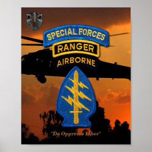 Army Special Forces Green Berets Rangers SF SFG Poster
