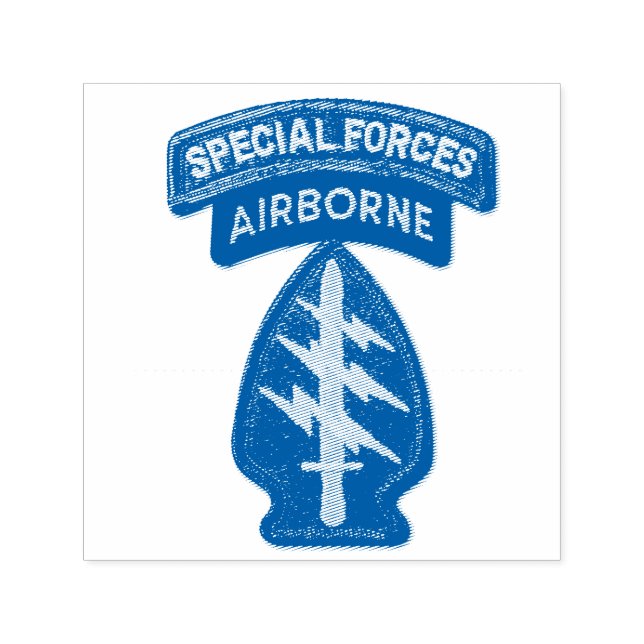 Army Special Forces Green Berets SF SFG SOF Patch Self-inking Stamp (Design)