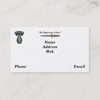 Army special forces green berets sf sfg sof vets business card