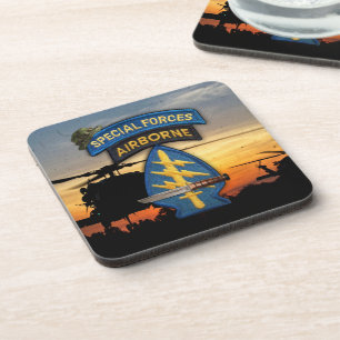 army special forces green berets sf sof sfg coaster