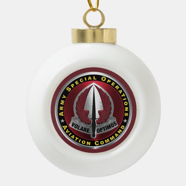 Army Special Operations Aviation Command  Ceramic Ball Christmas Ornament (Front)