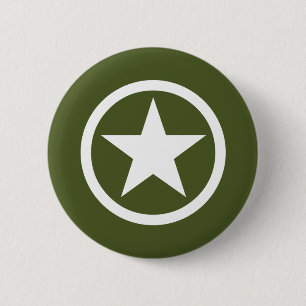 Army Star 2 Inch Round Button