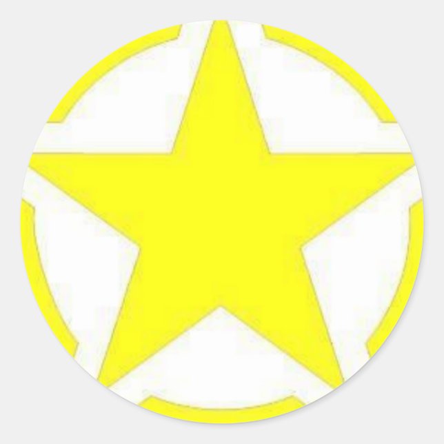 army star classic round sticker (Front)