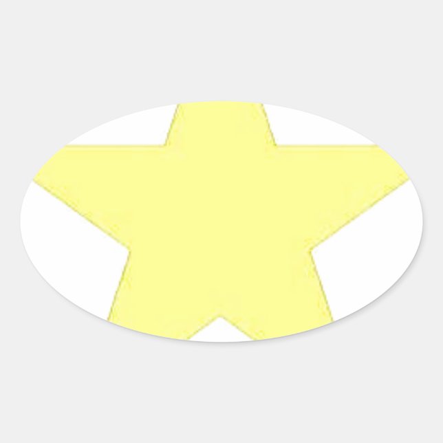 army star oval sticker (Front)